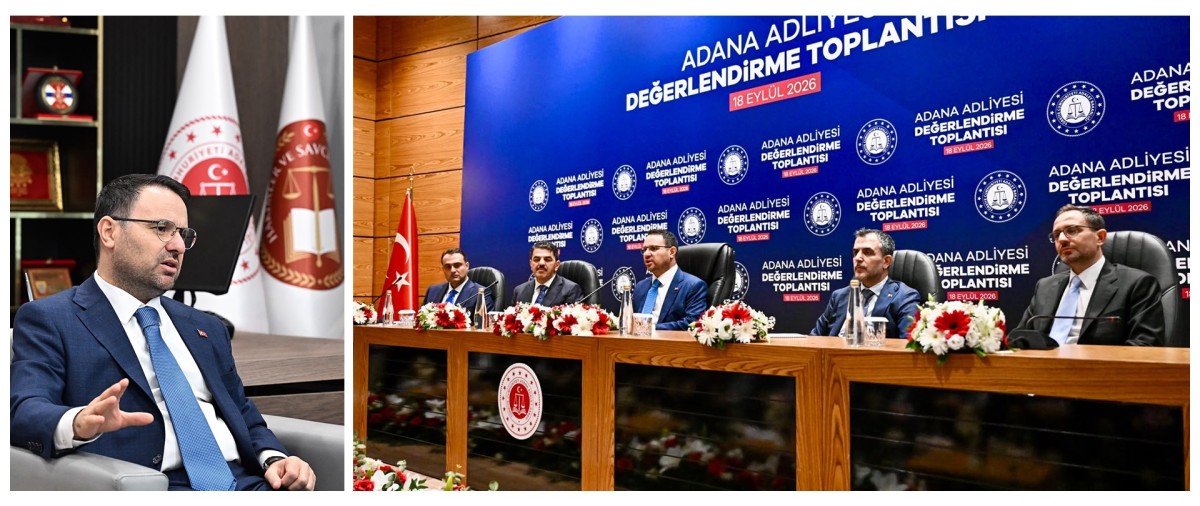 ADALET BAKANI AKIN GÜRLEK ADANA ADLİYESİNDE HAKİM VE SAVCILARLA BİR ARAYA GELDİ