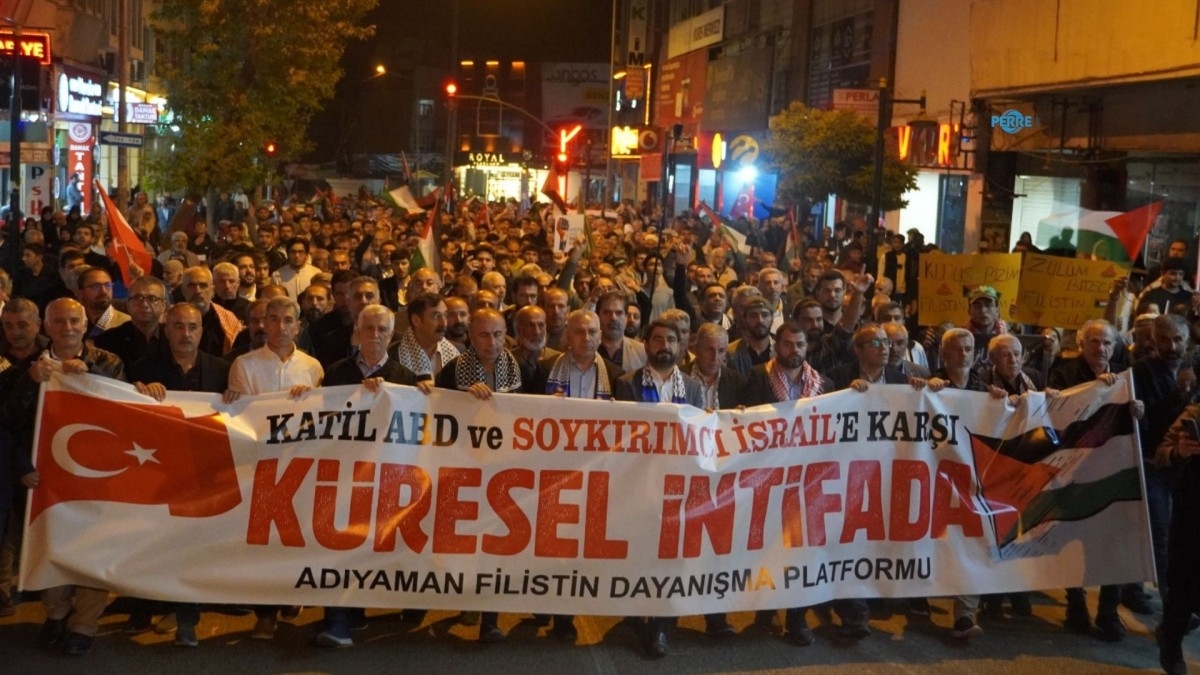 Adıyaman’da Aksa Tufanı’nın 3. yılı yürüyüşü: ‘Mekke İttifakı’nın göbeğine Gazze’yi koyalım’ - Videolu Haber
